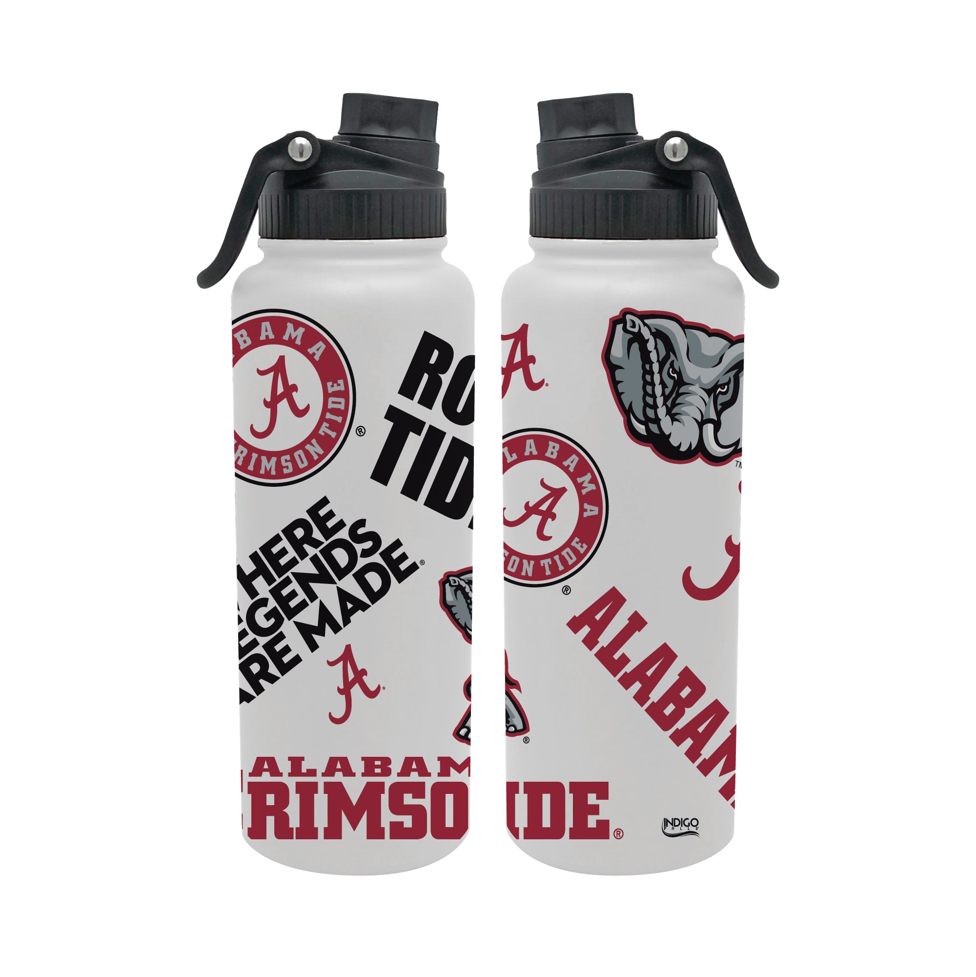Alabama Crimson Tide 34oz Stainless Steel Medley Aqua Bottle