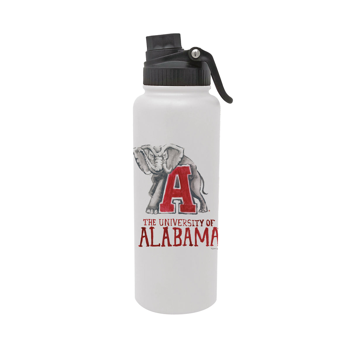 Alabama Crimson Tide Mascot by Laura Wilcox 34oz Aqua Bottle
