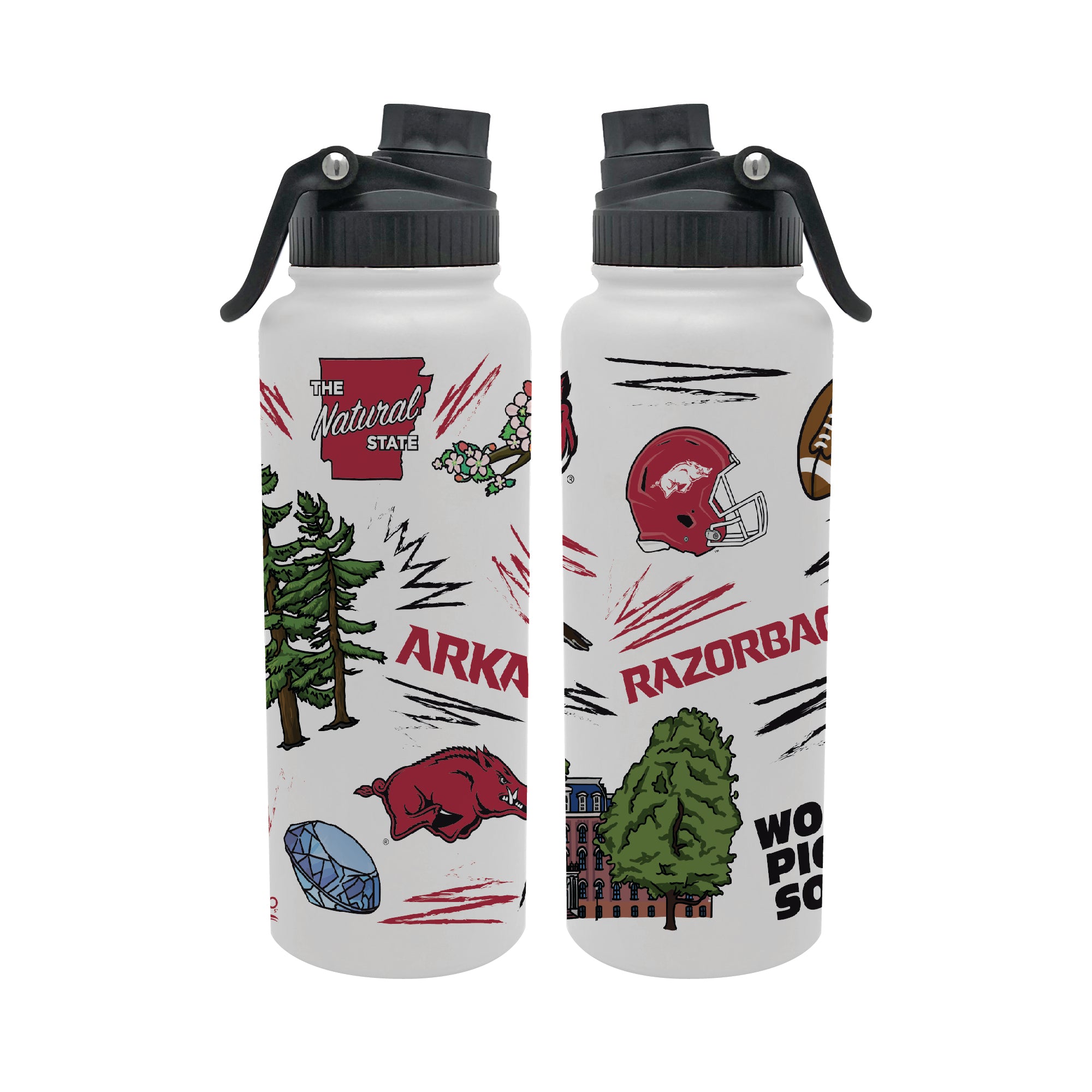 34oz Arkansas Razorbacks Local Aqua Bottle