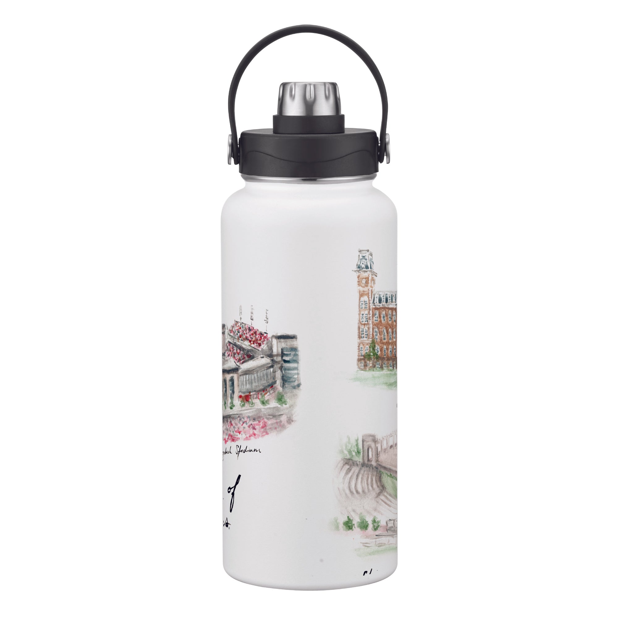 Arkansas Razorbacks 34oz Aqua Bottle by Laura Wilcox