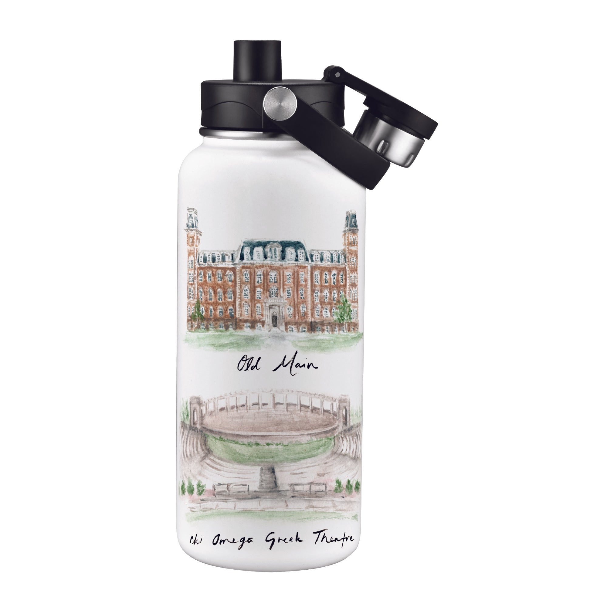 Arkansas Razorbacks 34oz Aqua Bottle by Laura Wilcox