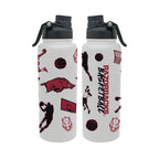 34oz Arkansas Razorbacks Basketball Sketch Aqua Bottle