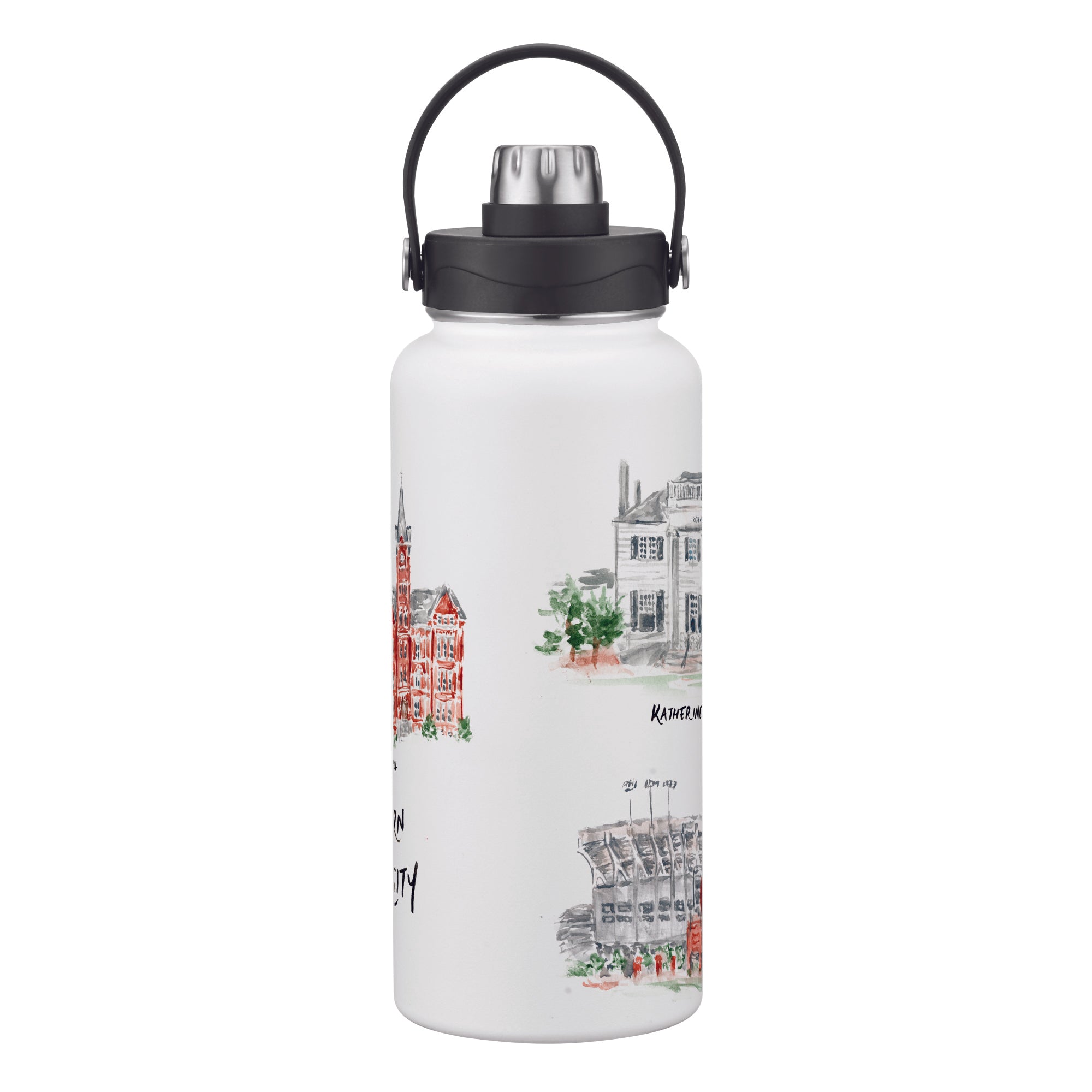 Auburn Tigers 34oz Aqua Bottle by Laura Wilcox