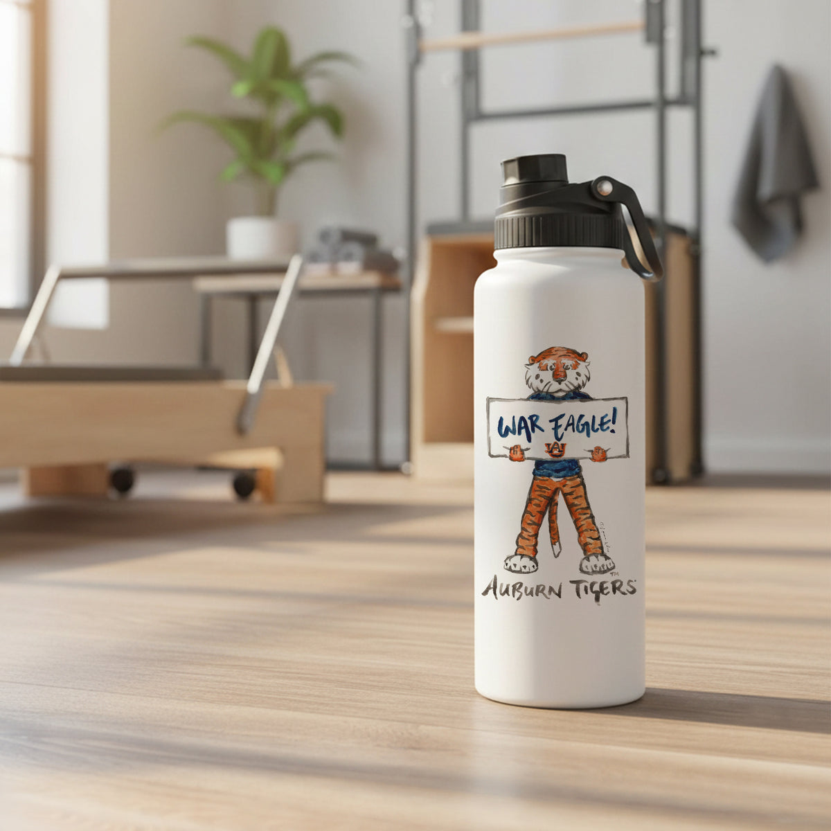 Auburn Tigers Mascot by Laura Wilcox 34oz Aqua Bottle