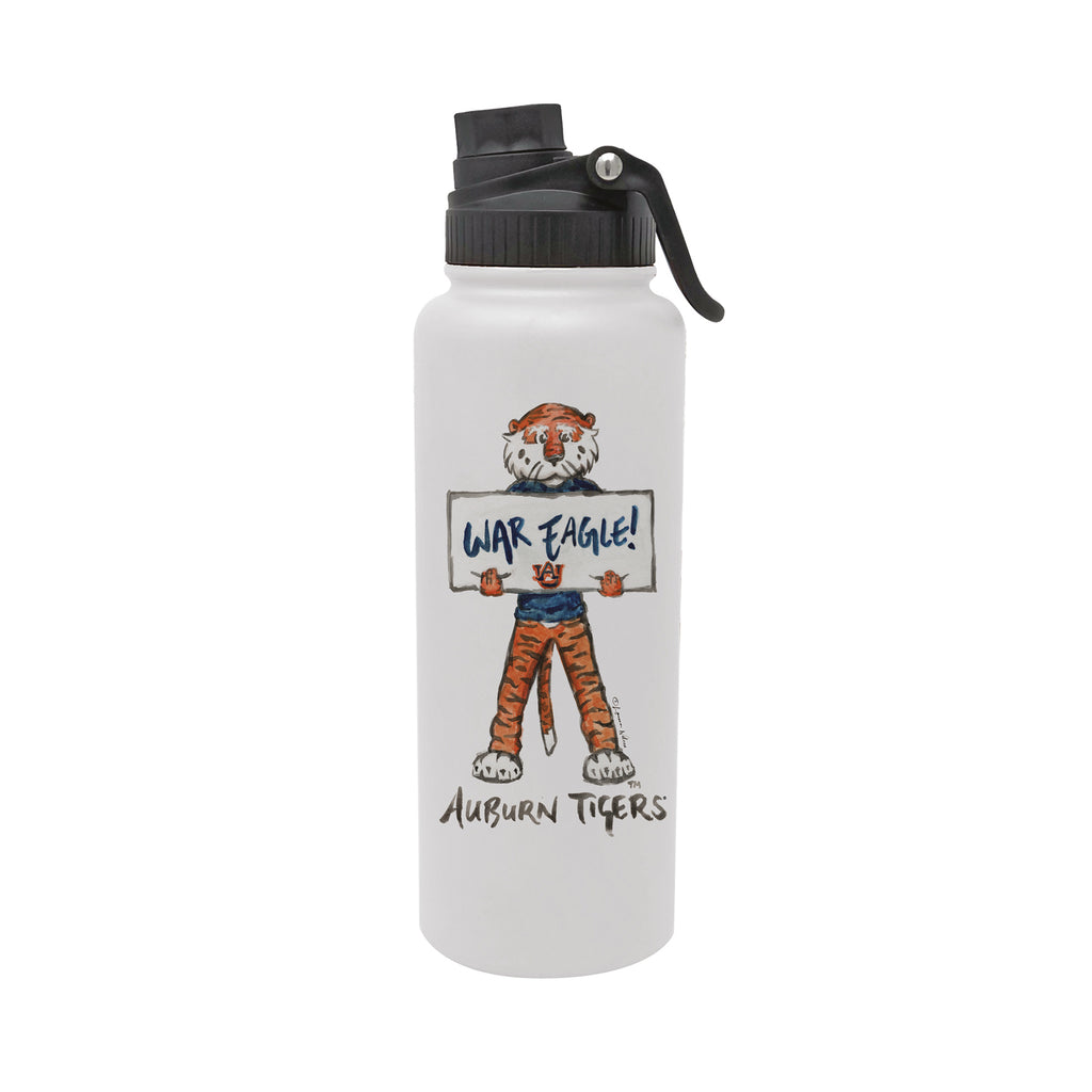Auburn Tigers Mascot by Laura Wilcox 34oz Aqua Bottle