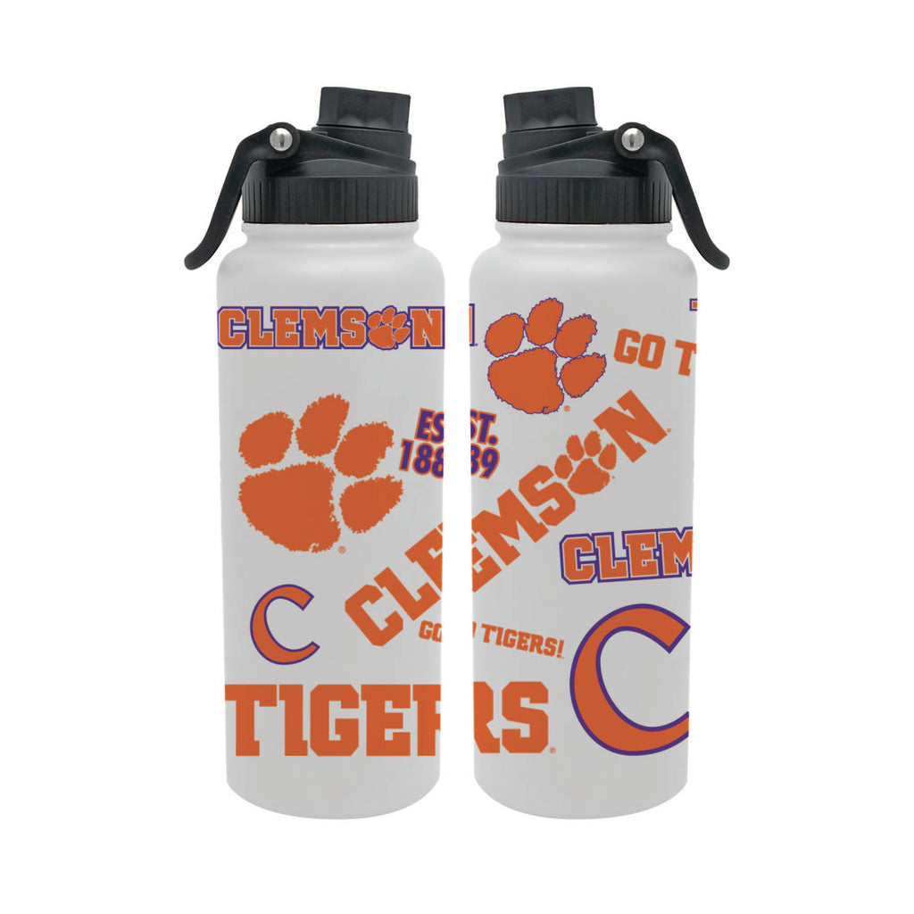 Clemson Tigers 34oz Stainless Steel Medley Aqua Bottle