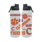 Clemson Tigers 34oz Stainless Steel Medley Aqua Bottle