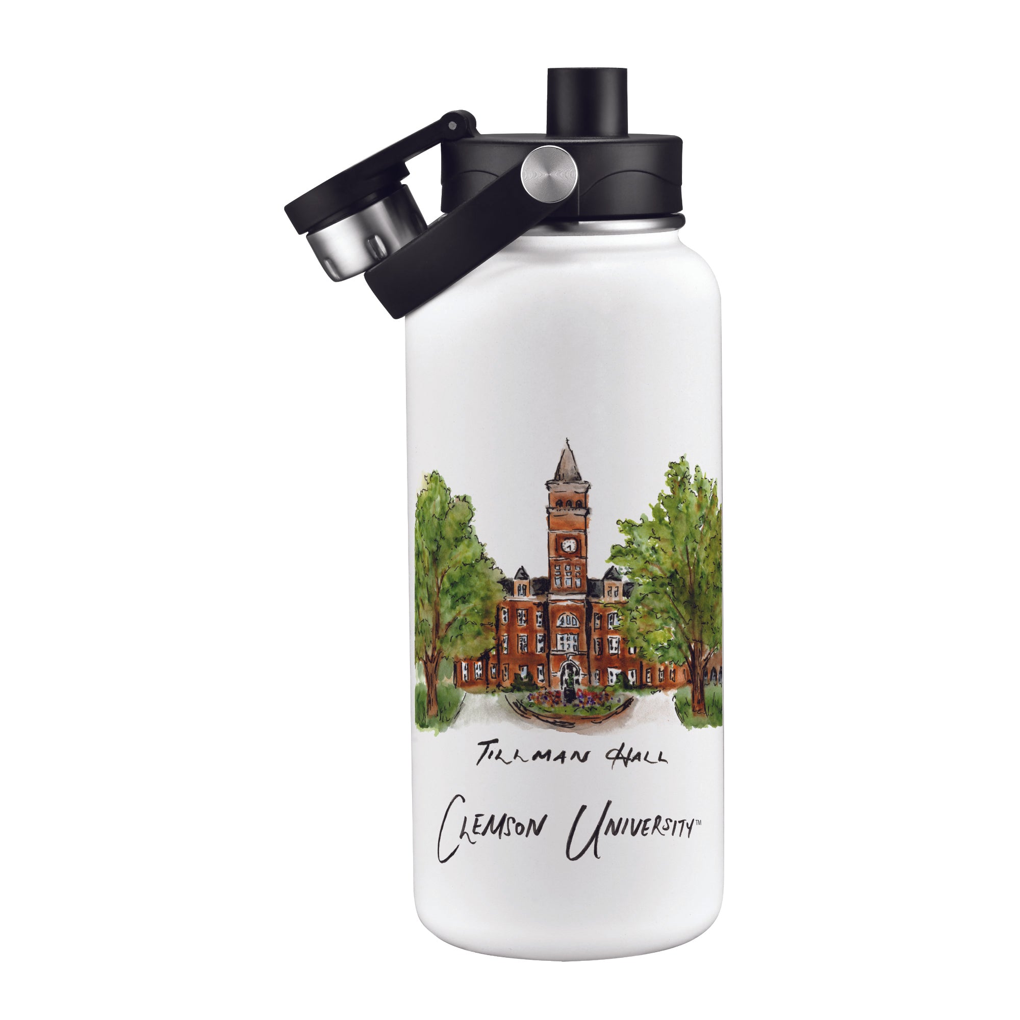 Clemson Tigers 34oz Aqua Bottle by Laura Wilcox