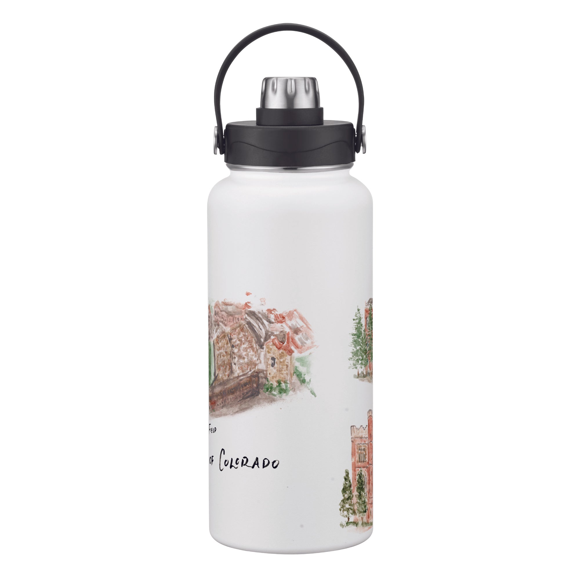 Colorado Buffaloes 34oz Aqua Bottle by Laura Wilcox