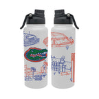 Florida Gators 34oz Campus Line Art Aqua Bottle