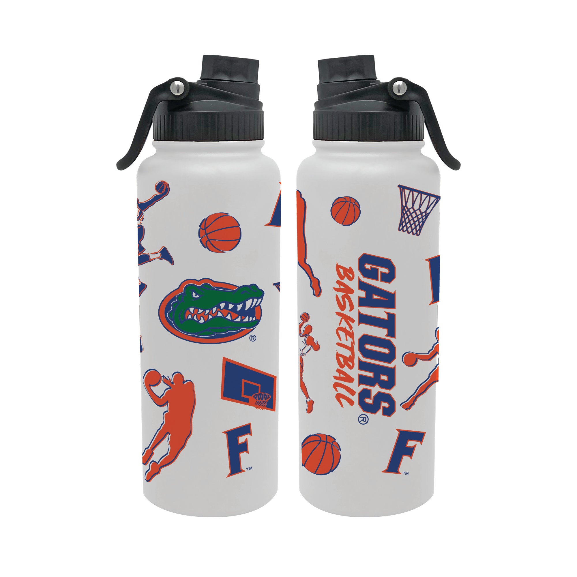 34oz Florida Gators Basketball Sketch Aqua Bottle