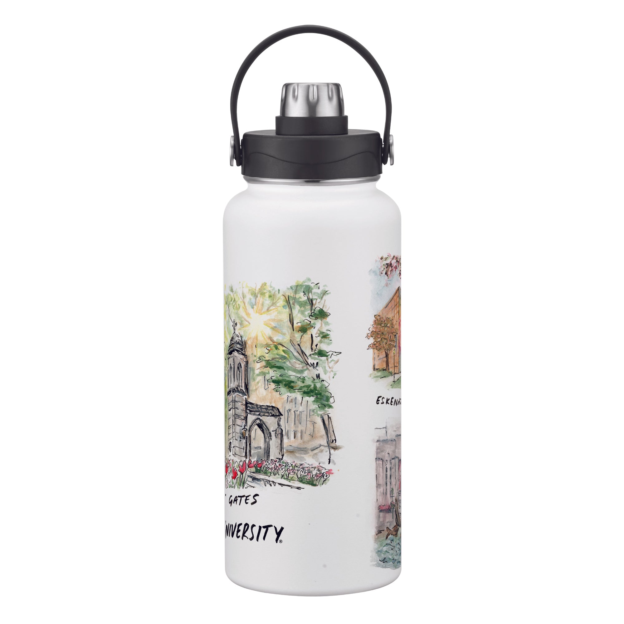 Indiana Hoosiers 34oz Aqua Bottle by Laura Wilcox