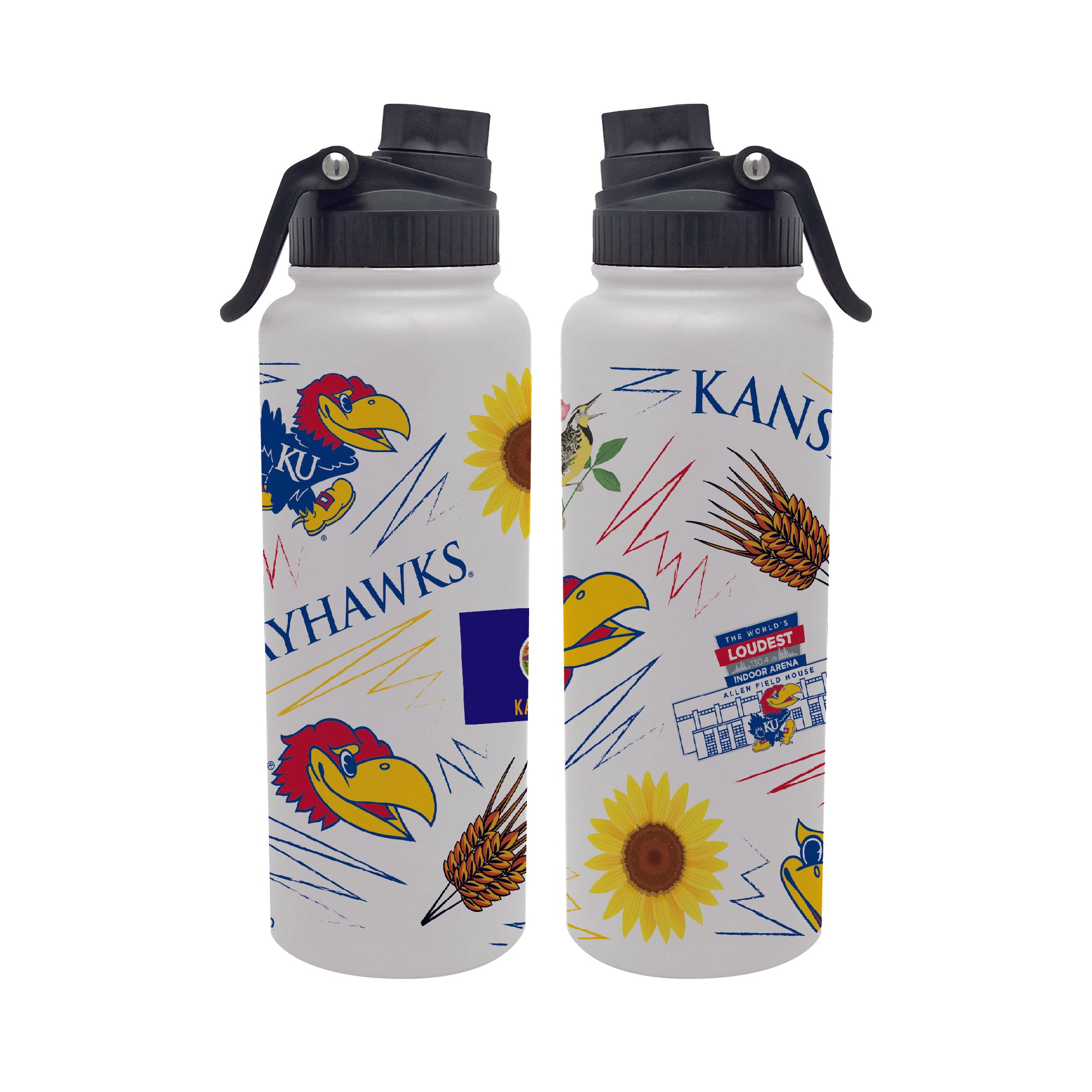 34oz Kansas Jayhawks Local Aqua Bottle