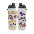 LSU Tigers 34oz Stainless Steel Medley Aqua Bottle
