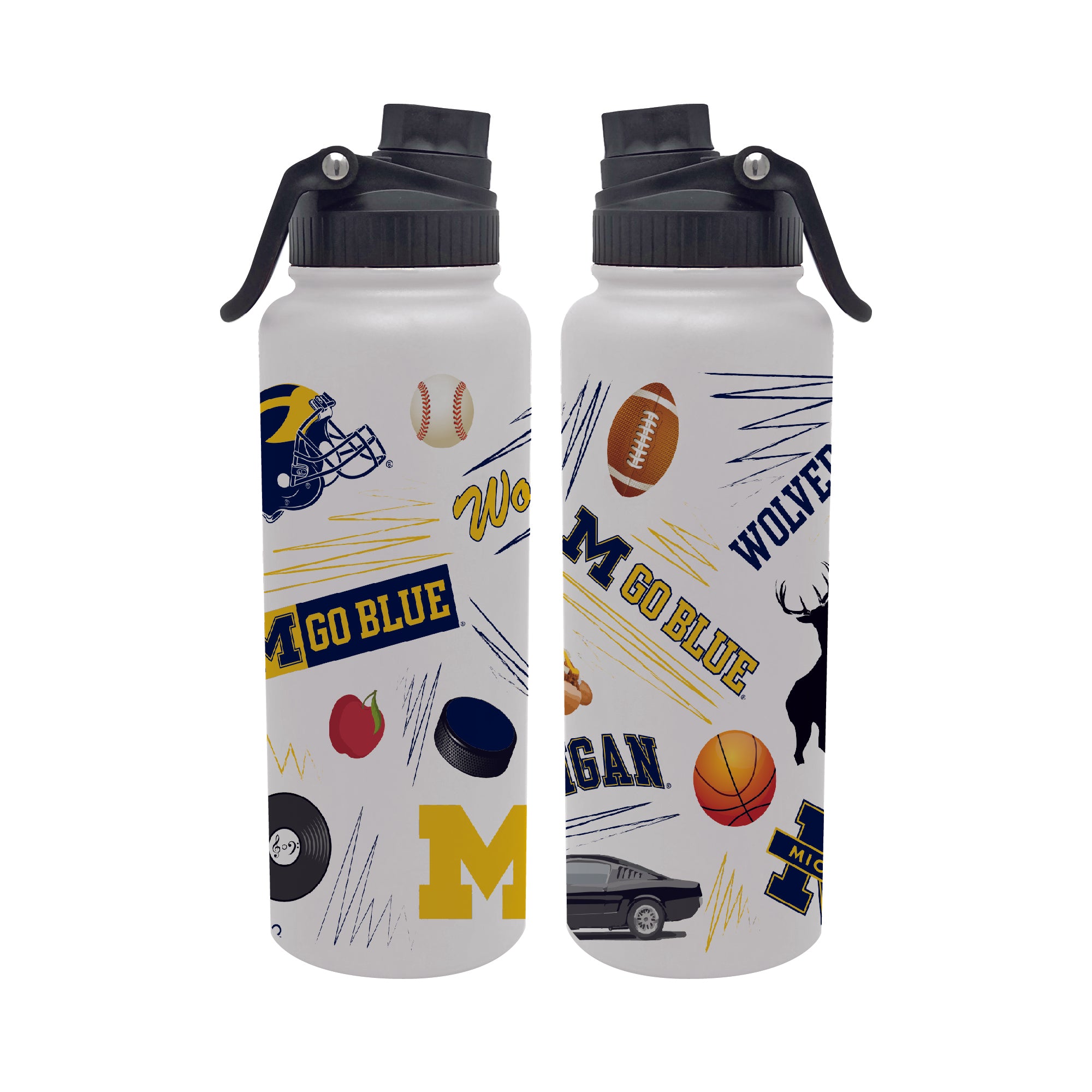 34oz Michigan Wolverines Local Aqua Bottle