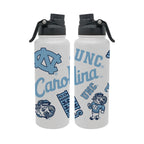 North Carolina Tar Heels 34oz Stainless Steel Medley Aqua Bottle