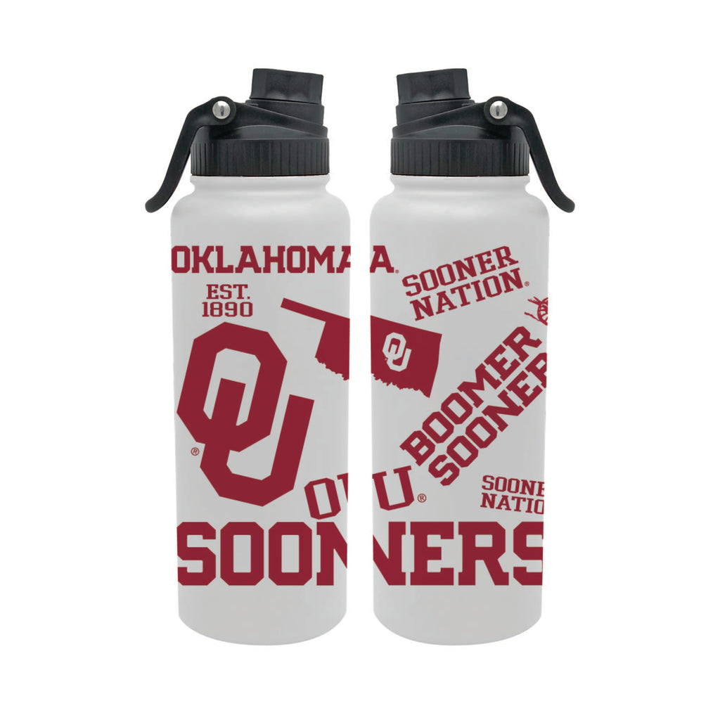 Oklahoma Sooners 34oz Stainless Steel Medley Aqua Bottle
