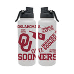 Oklahoma Sooners 34oz Stainless Steel Medley Aqua Bottle
