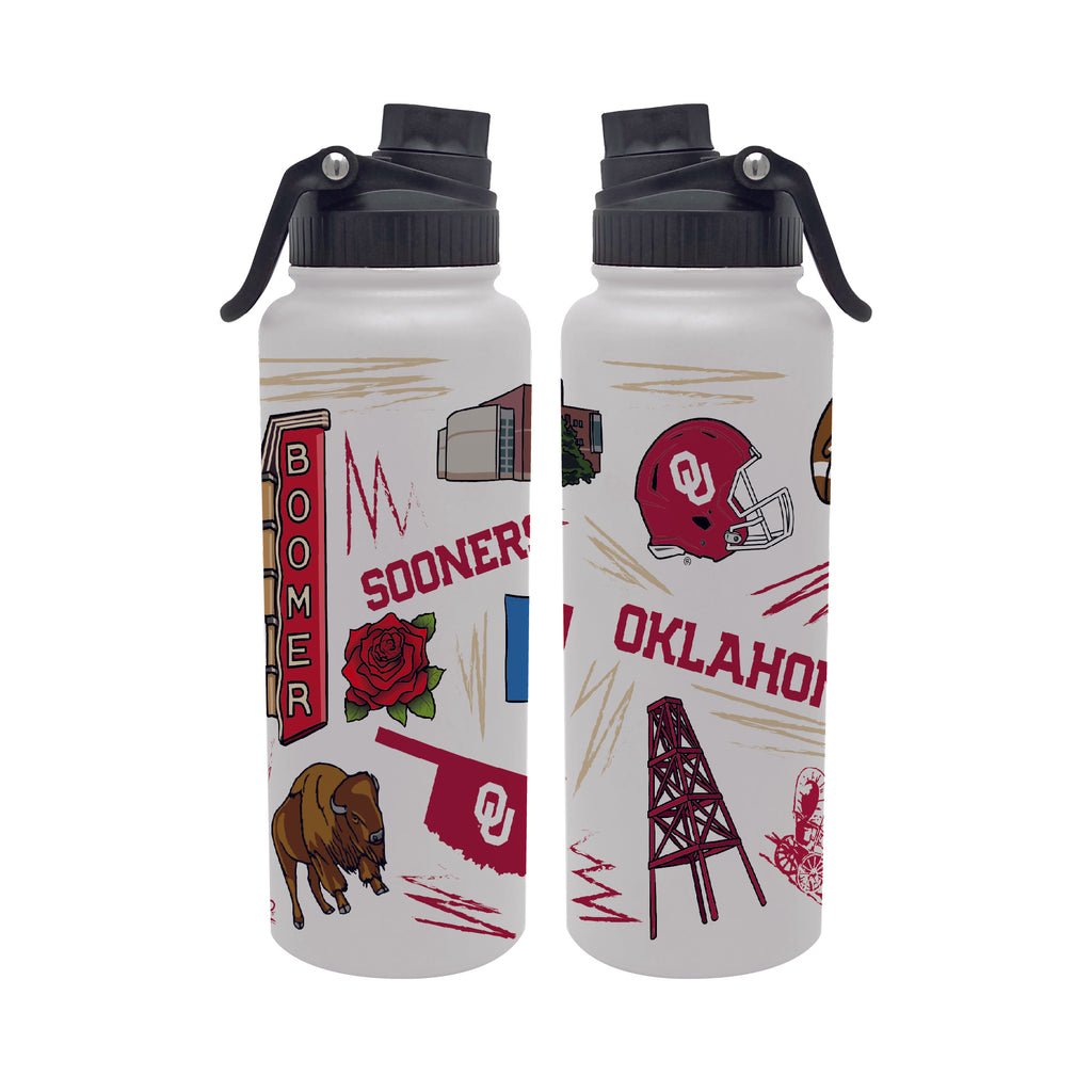 34oz Oklahoma Sooners Local Aqua Bottle
