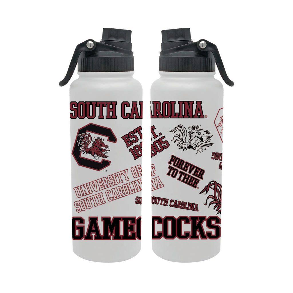 South Carolina Gamecocks 34oz Stainless Steel Medley Aqua Bottle