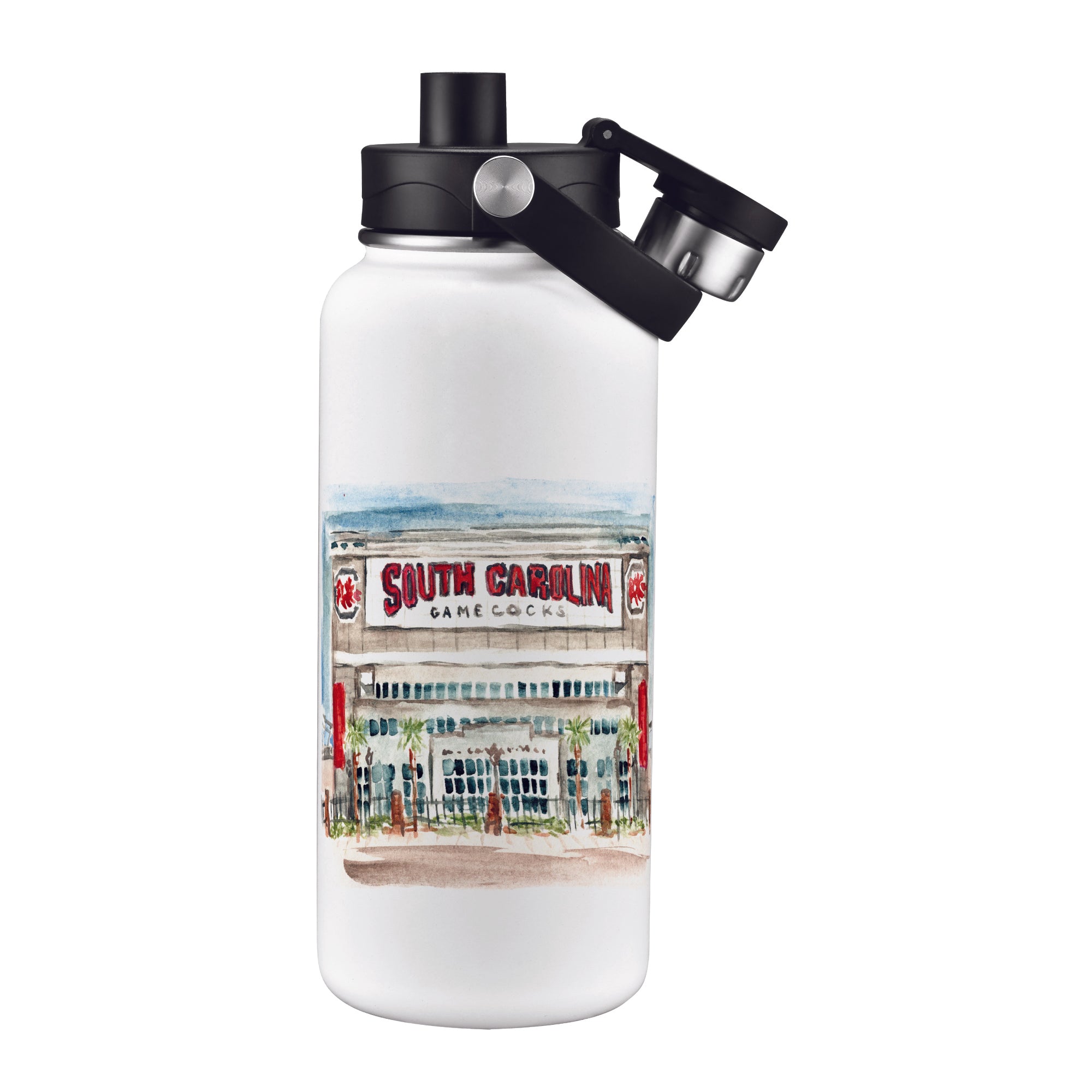 South Carolina Gamecocks 34oz Aqua Bottle by Laura Wilcox
