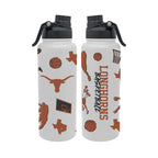 34oz Texas Longhorns Basketball Sketch Aqua Bottle