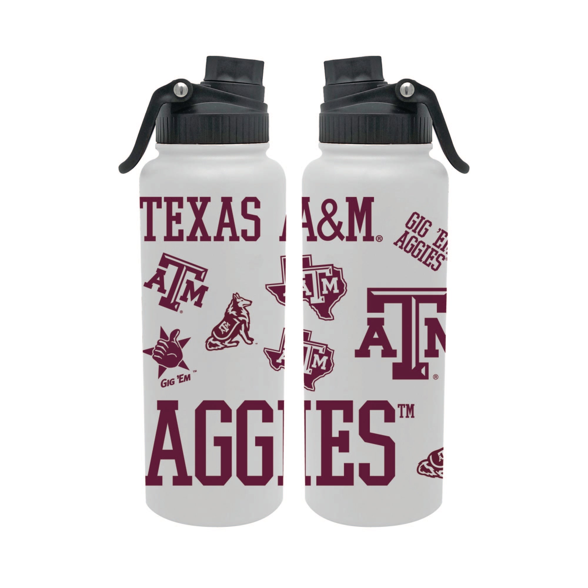 Texas A&M Aggies 34oz Stainless Steel Medley Aqua Bottle