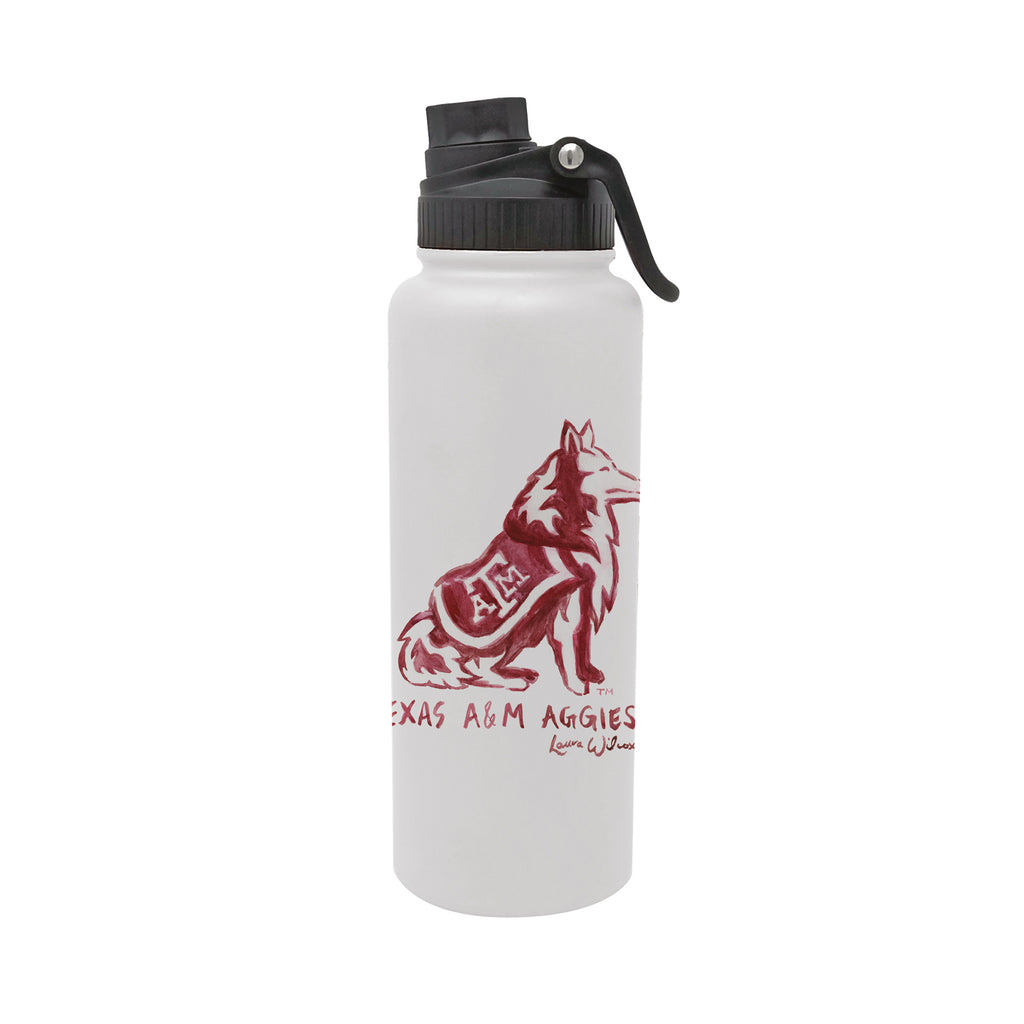 Texas A&M Aggies Mascot by Laura Wilcox 34oz Aqua Bottle