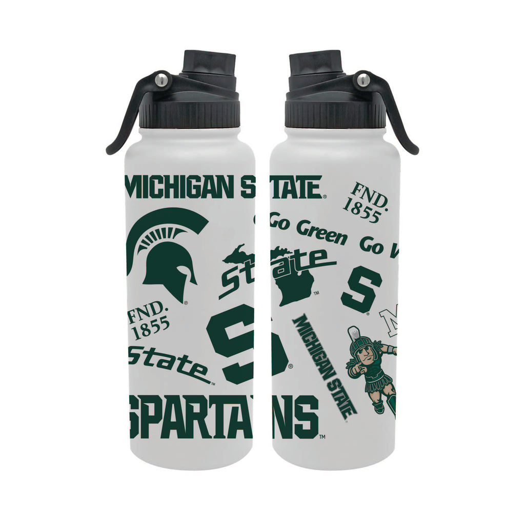 Michigan State Spartans 34oz Stainless Steel Medley Aqua Bottle