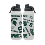 Michigan State Spartans 34oz Stainless Steel Medley Aqua Bottle