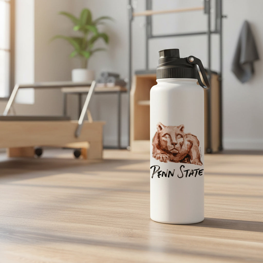 Penn State Nittany Lions Mascot by Laura Wilcox 34oz Aqua Bottle