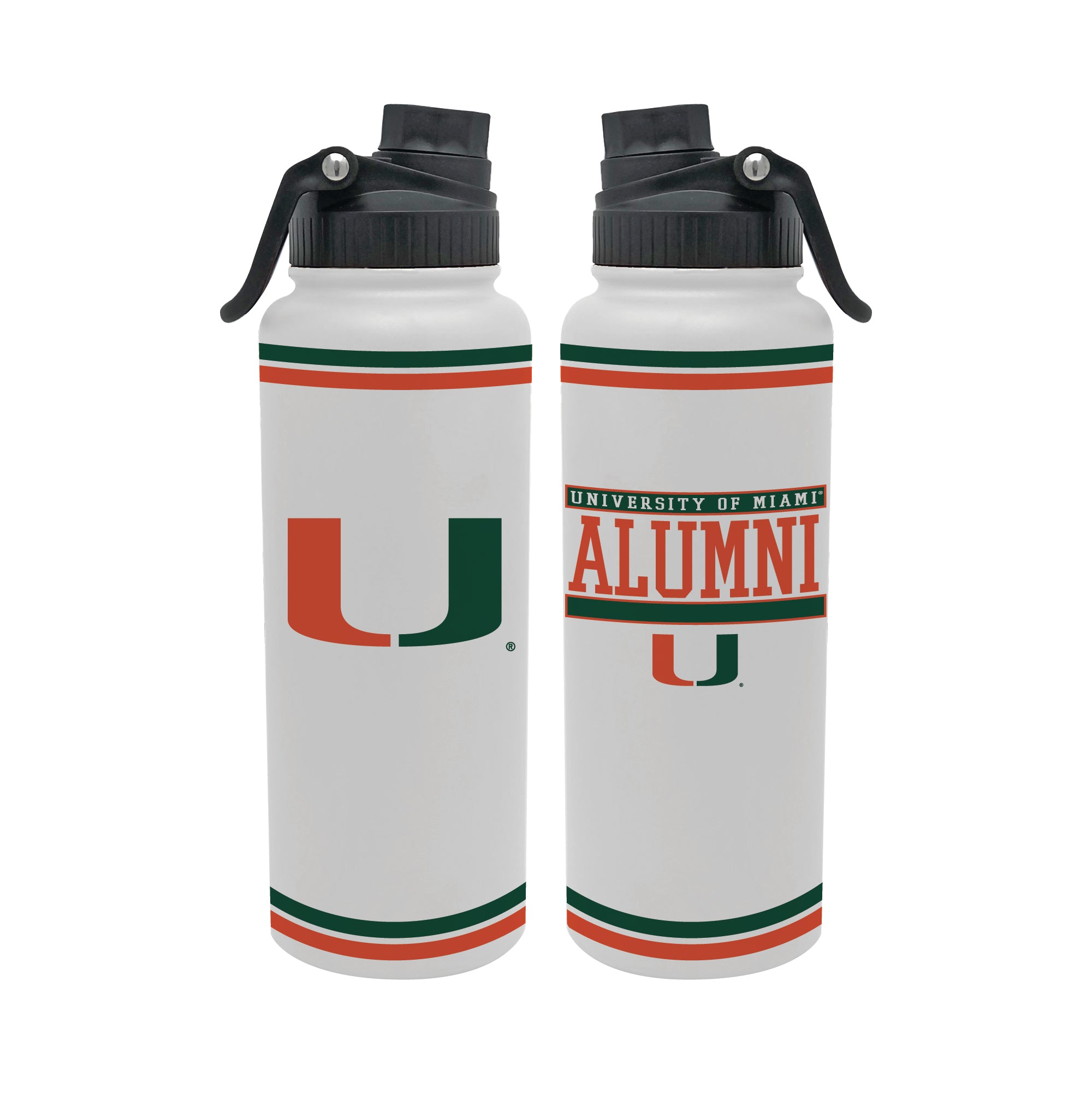34oz Miami Hurricanes Alumni Aqua Bottle