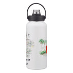 Miami Hurricanes 34oz Aqua Bottle by Laura Wilcox