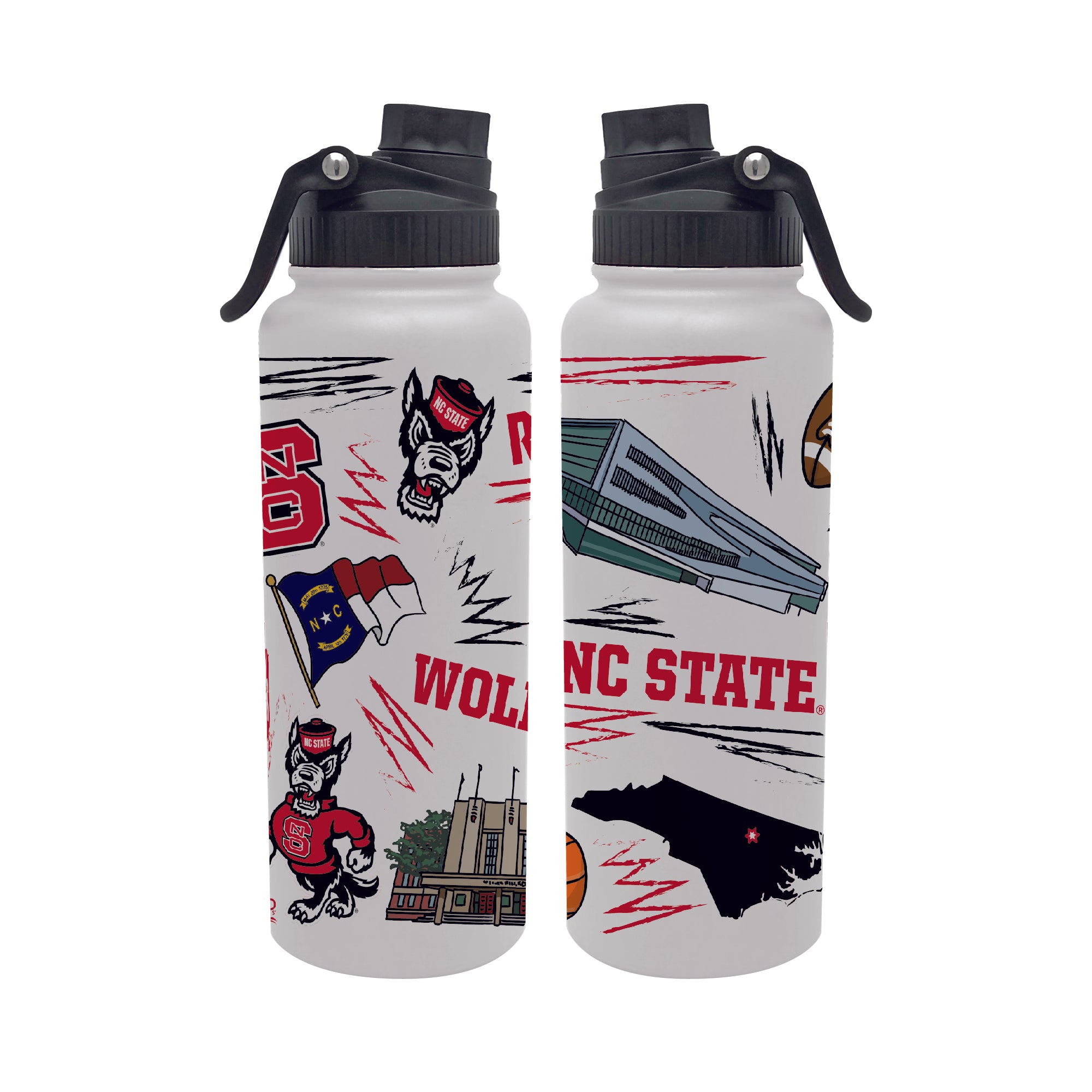 34oz NC State Wolfpack Local Aqua Bottle
