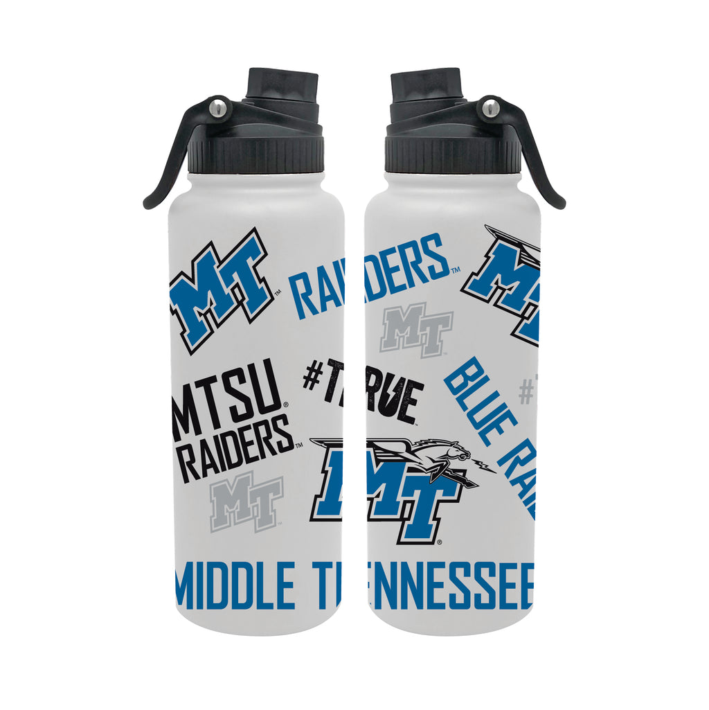 Middle Tennessee Blue Raiders 34oz Stainless Steel Medley Aqua Bottle