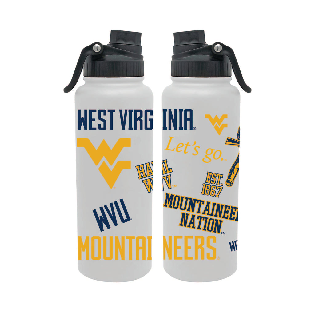 West Virginia Mountaineers 34oz Stainless Steel Medley Aqua Bottle