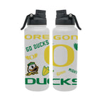 Oregon Ducks 34oz Stainless Steel Medley Aqua Bottle