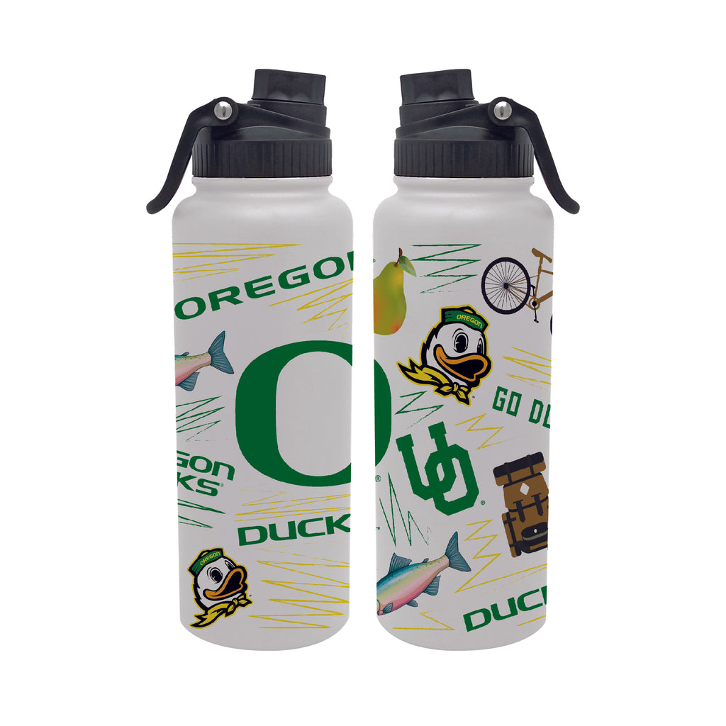 34oz Oregon Ducks Local Aqua Bottle