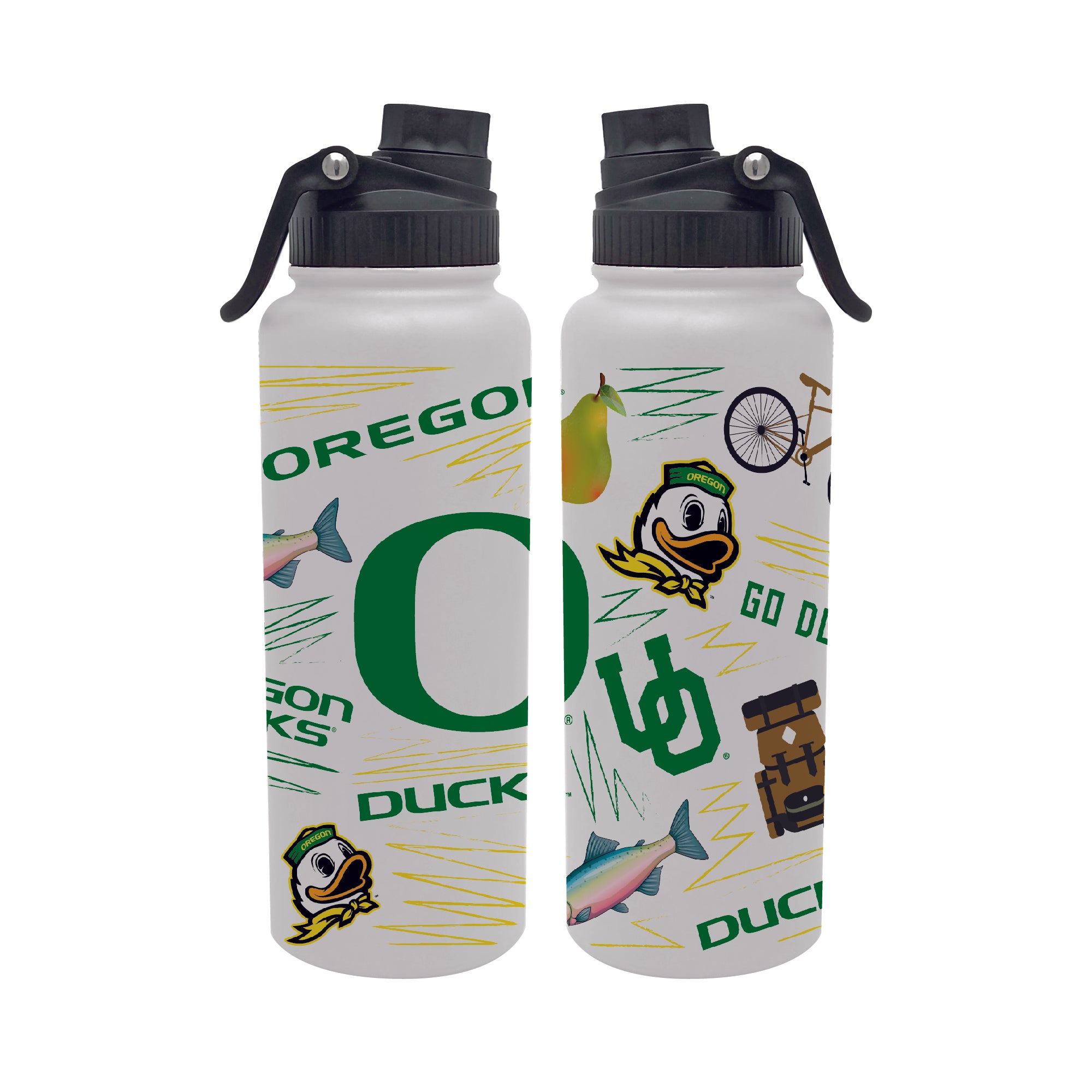 34oz Oregon Ducks Local Aqua Bottle