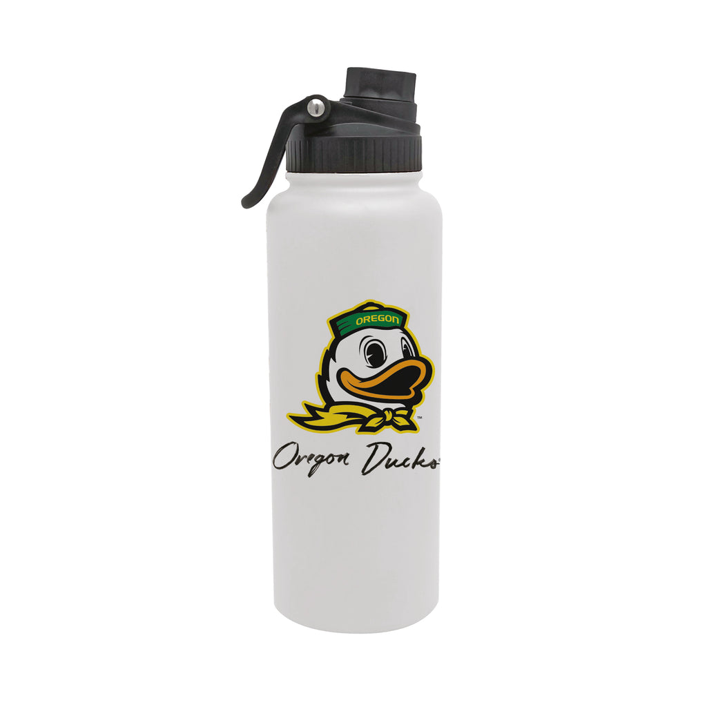 Oregon Ducks Mascot by Laura Wilcox 34oz Aqua Bottle