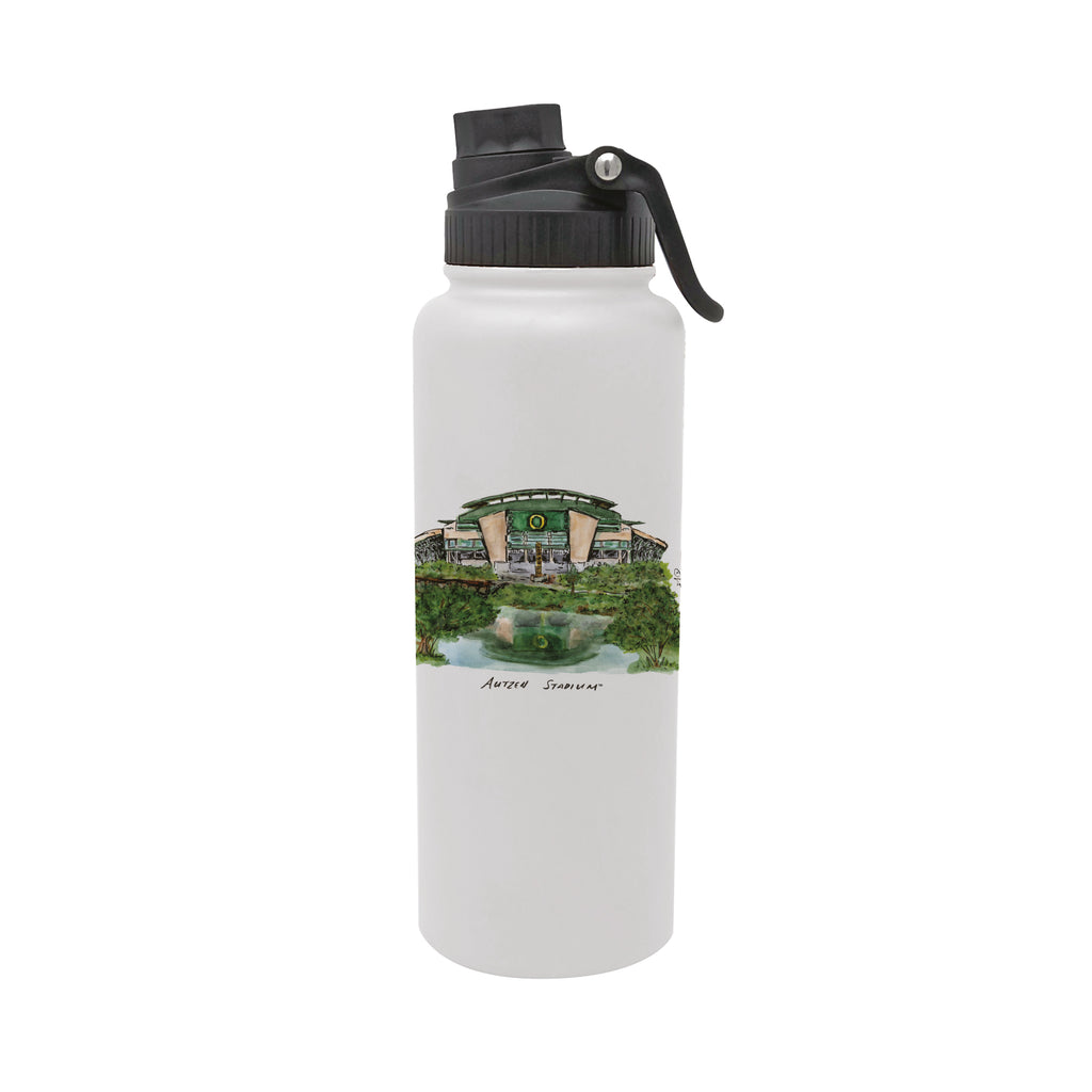 Oregon Ducks Mascot by Laura Wilcox 34oz Aqua Bottle