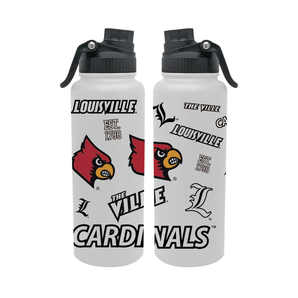 Louisville Cardinals 34oz Stainless Steel Medley Aqua Bottle