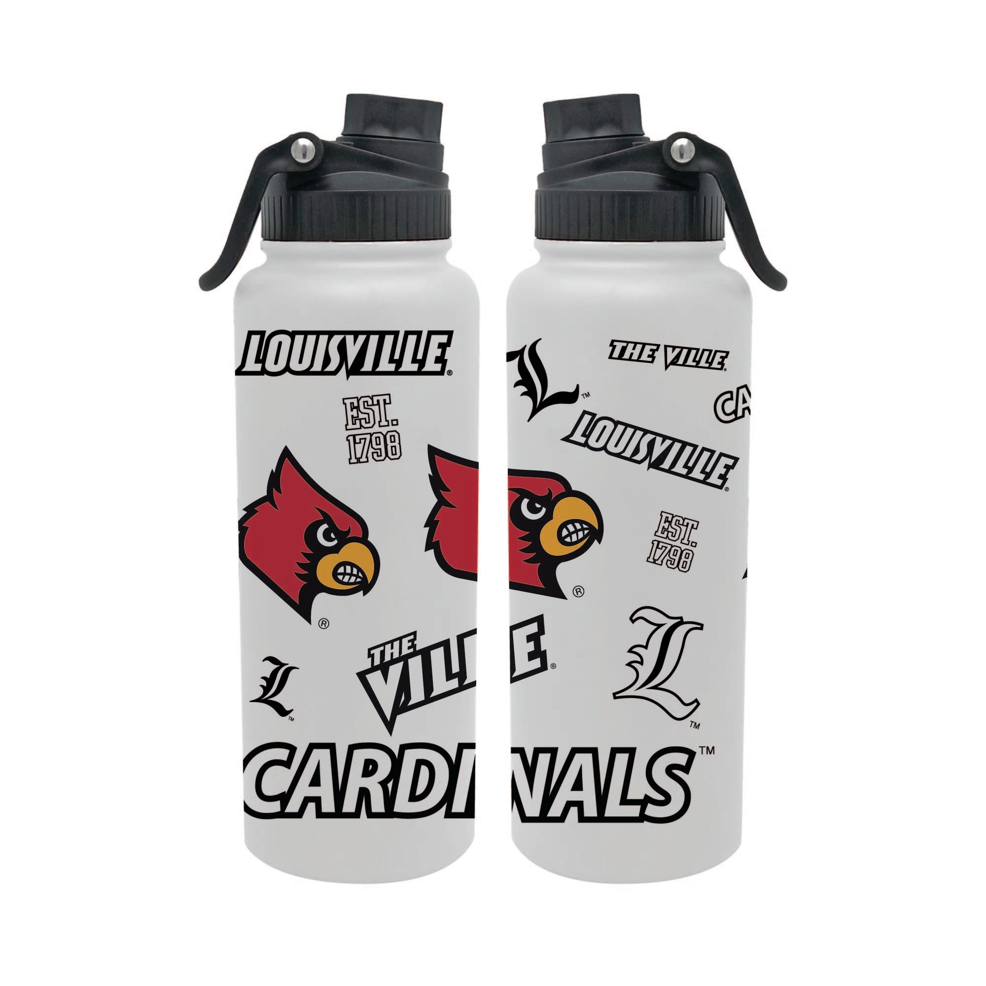 Louisville Cardinals 34oz Stainless Steel Medley Aqua Bottle