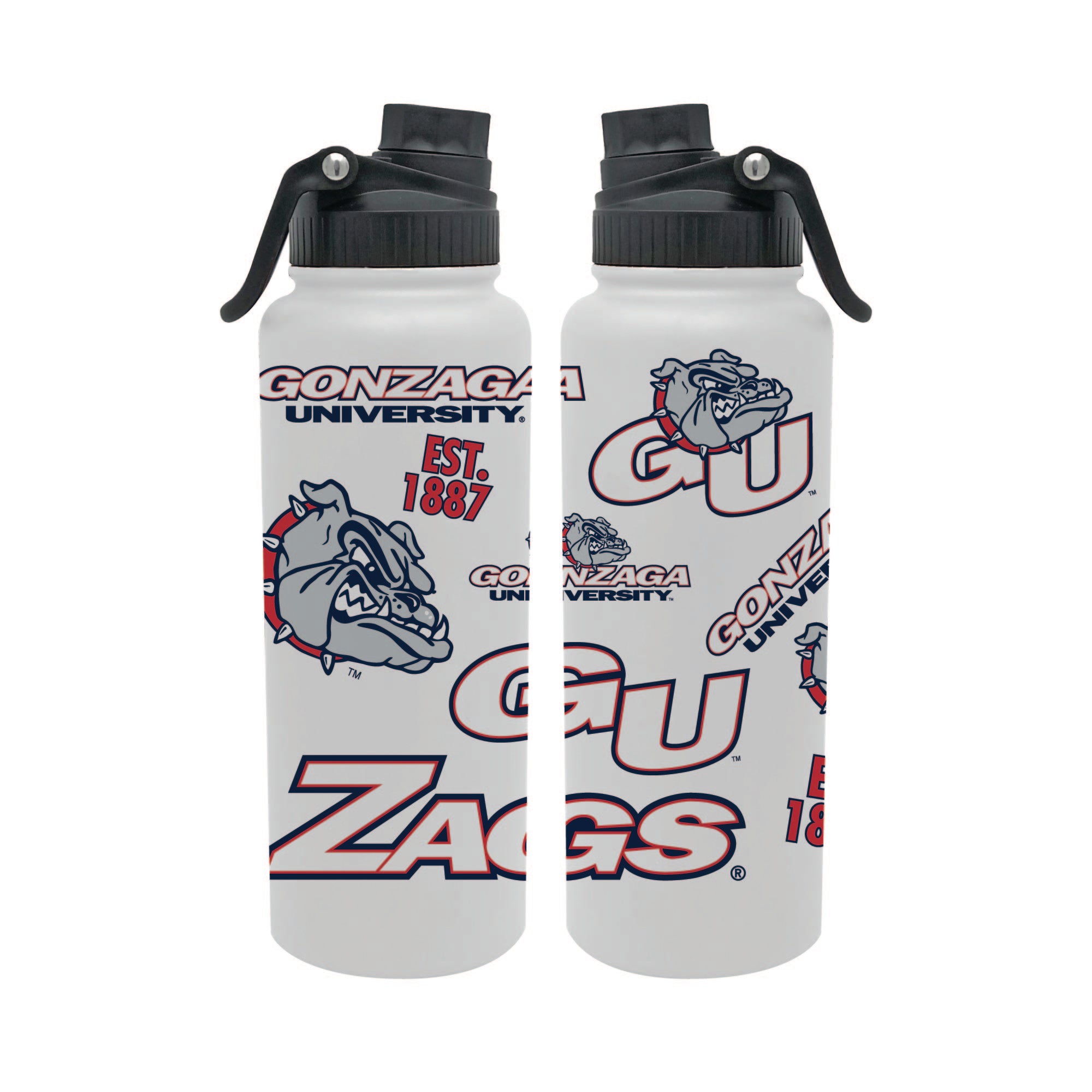 Gonzaga Bulldogs 34oz Stainless Steel Medley Aqua Bottle