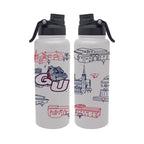 Gonzaga Bulldogs 34oz Campus Line Art Aqua Bottle