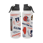 34oz Illinois Fighting Illini Local Aqua Bottle