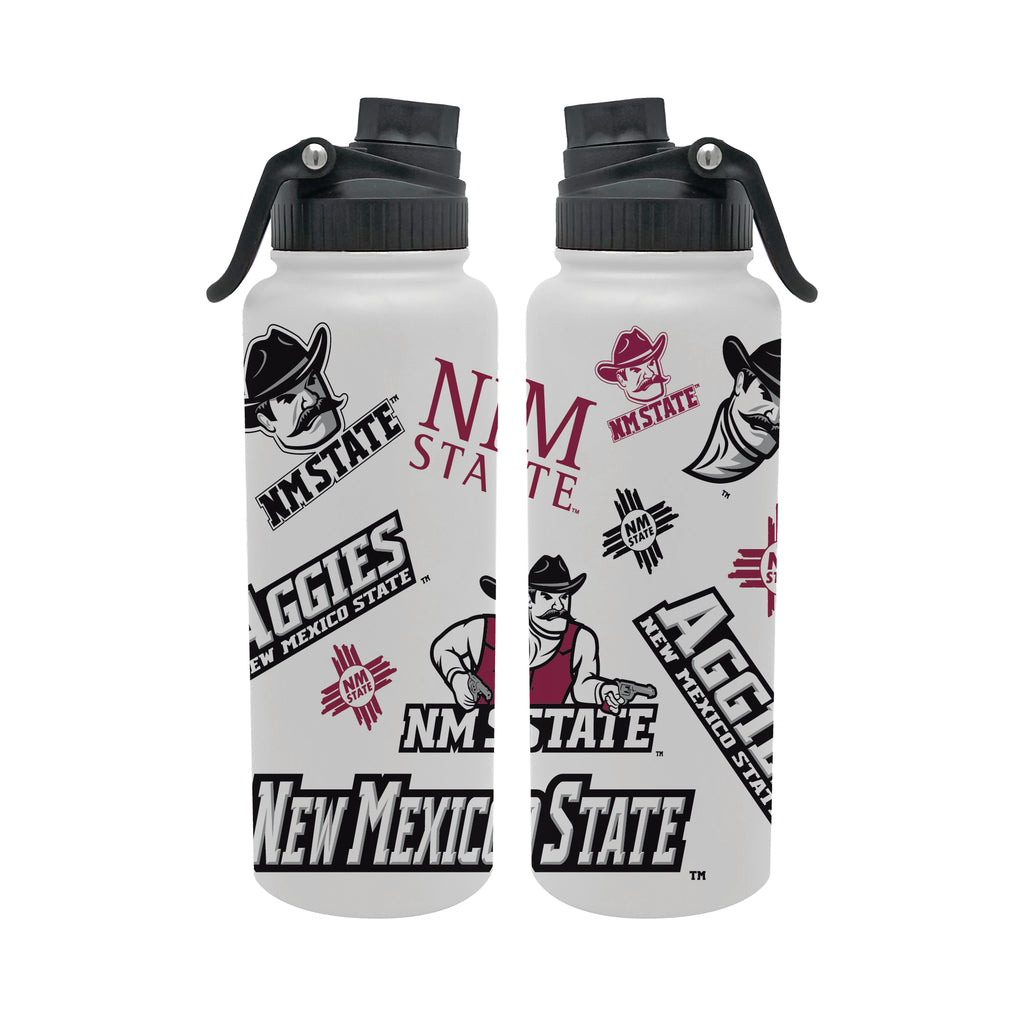 New Mexico State Aggies 34oz Stainless Steel Medley Aqua Bottle