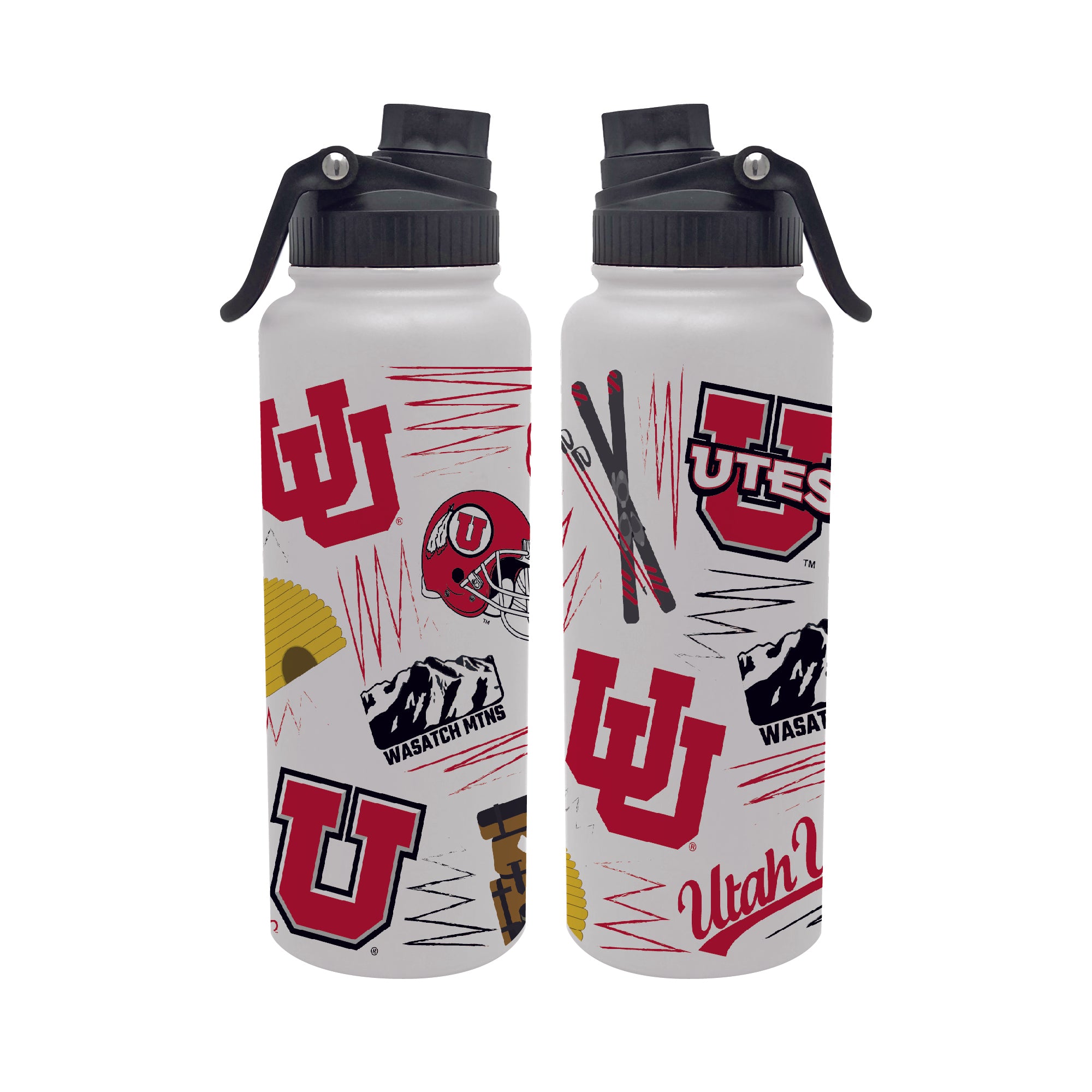 34oz Utah Utes Local Aqua Bottle