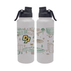 Cal Poly Mustangs 34oz Campus Line Art Aqua Bottle