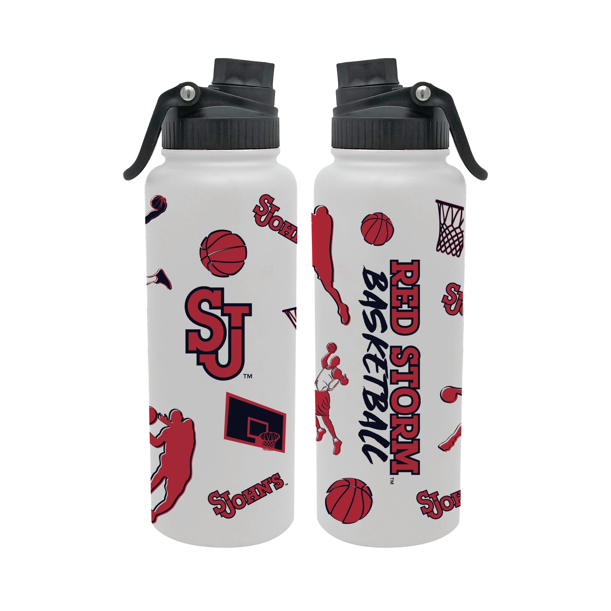 34oz St. Johns Basketball Sketch Aqua Bottle